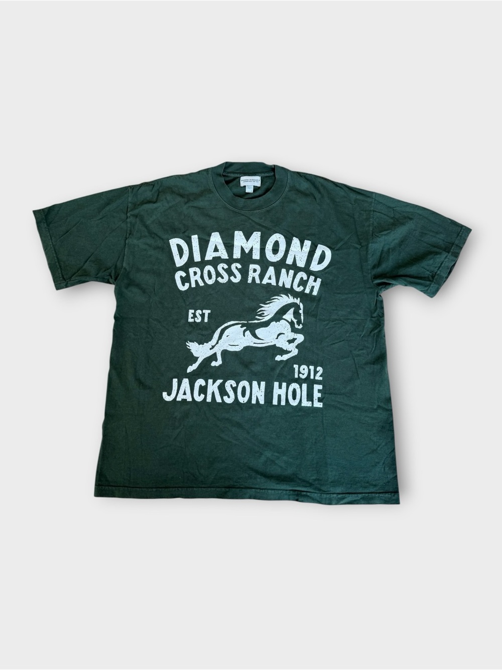 Diamond Cross Ranch Jackson Hole Graphic Tee - Dark Green